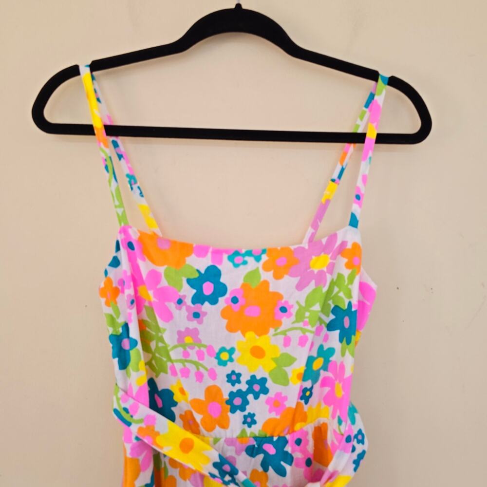 Show Me Your MuMu Yellow Pink Floral Midi Dress - Picture 8 of 12